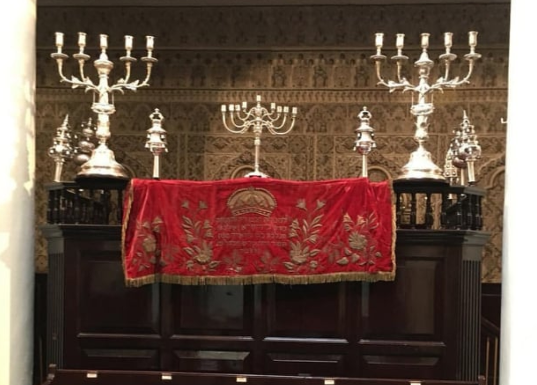 The interior of Moshe nahon synagogue in Tangier